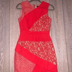 BCBG MAXAZRIA Red Dress Size 02
